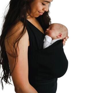 Lalabu Soothe Shirt Black Tank Top Baby Carry Combo Top Baby wearing Sz XS